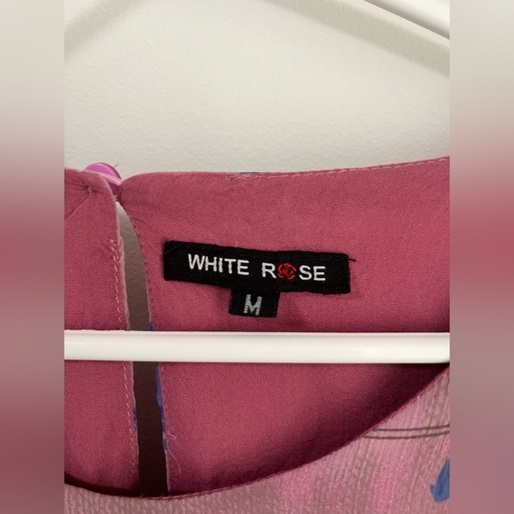 Pink Purple Flowy Floral Blouse Long Sleeve Loose Top Lagenlook - Picture 3 of 3